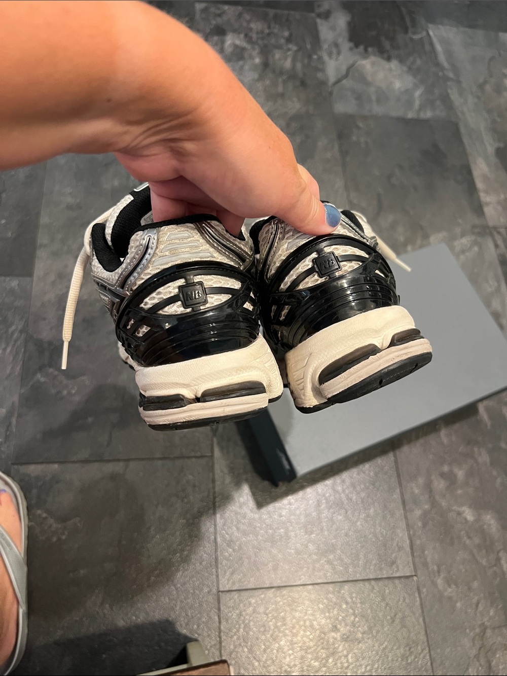 New Balance Men 1906R Cream and Black Trail-Style Sneakers - Picture 4 of 7